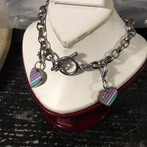 Heart charm bracelet